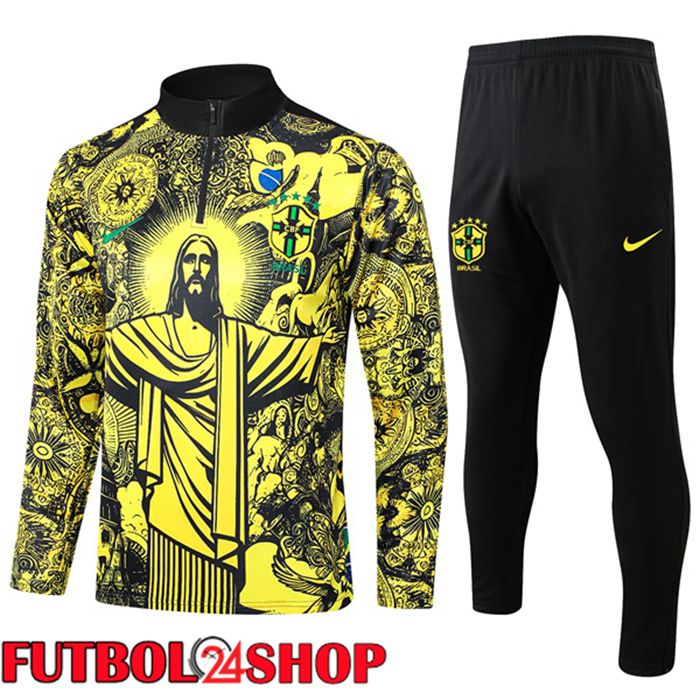 Chandal Equipos De Futbol Brasil Amarillo Negro 2024/2025