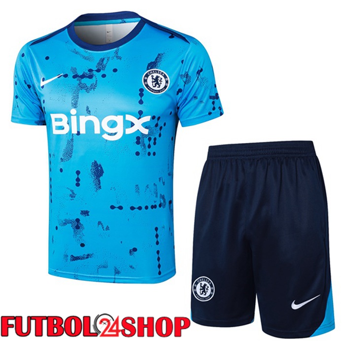 Camiseta Entrenamiento FC Chelsea + Cortos Azul 2024/2025