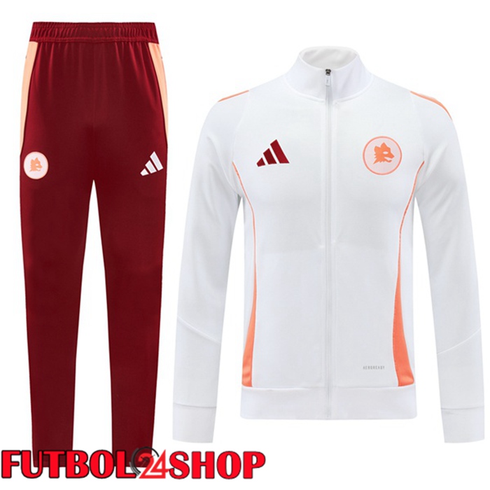 Chandal Equipos De Futbol - Chaqueta AS Roma Blanco 2024/2025
