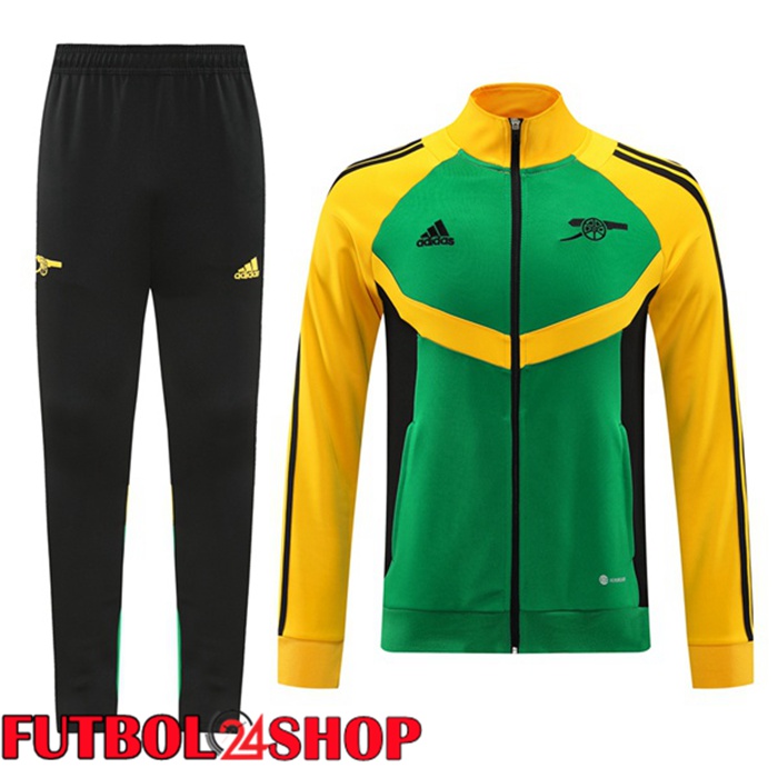Chandal Equipos De Futbol - Chaqueta Arsenal Verde Amarillo 2024/2025