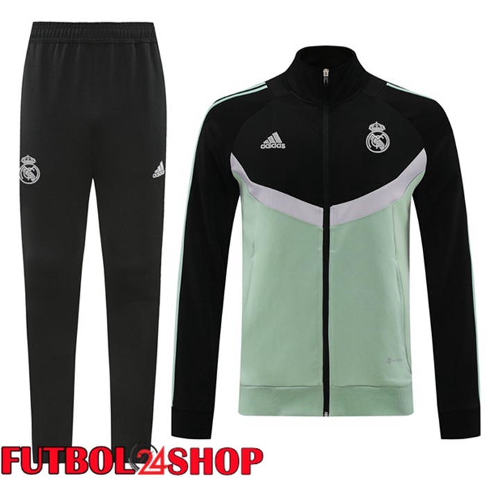 Chandal Equipos De Futbol - Chaqueta Real Madrid Negro Verde 2024/2025