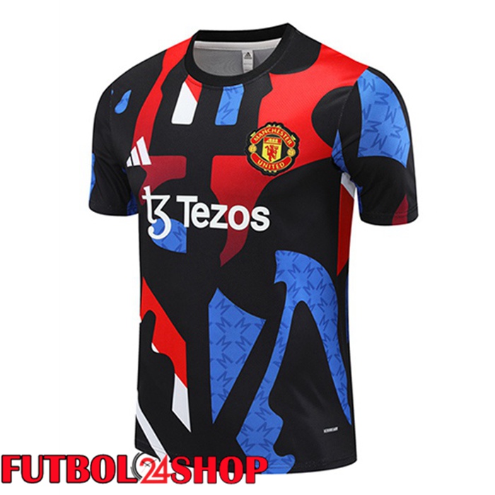 Camiseta Entrenamiento Manchester United Rojo Azul Negro 2024/2025