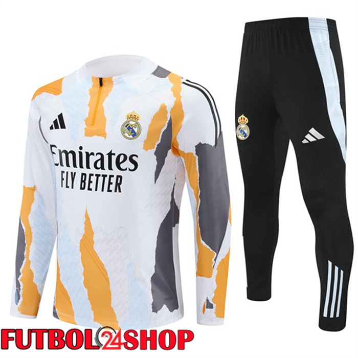 Chandal Futbol Real Madrid Blanco Amarillo 2025/2026