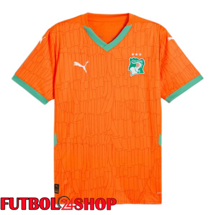 Camiseta Nacional Costa De Marfil Primera Naranja 2024/2025