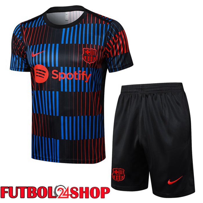 Camiseta Entrenamiento FC Barcelona + Cortos Rojo Azul Negro 2024/2025