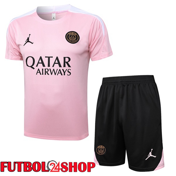 Camiseta Entrenamiento Paris PSG + Cortos Rosado 2024/2025