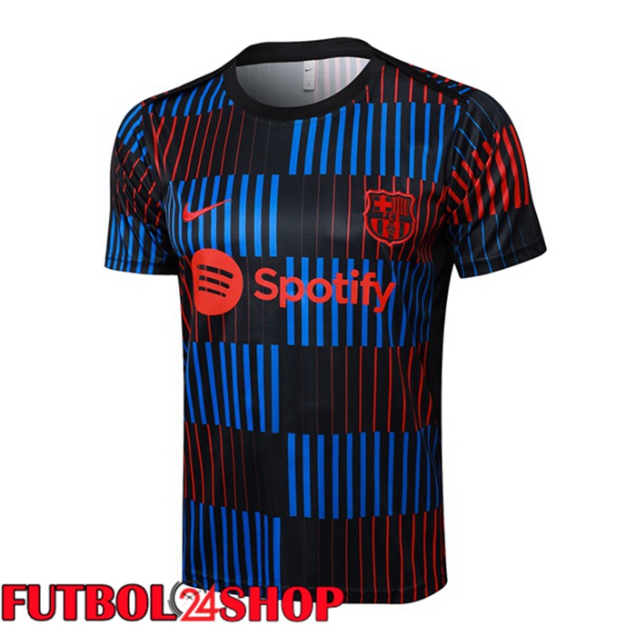 Camiseta Entrenamiento FC Barcelona Rojo Azul Negro 2024/2025