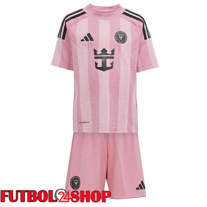 Camisetas De Futbol Inter Miami CF Ninos Primera Rosado 2025/2026