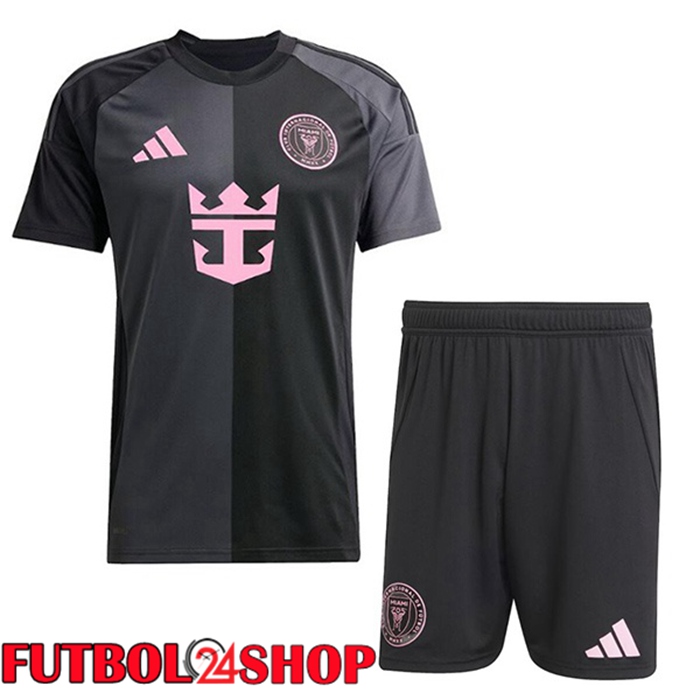 Camisetas De Futbol Inter Miami CF Ninos Segunda Negro 2025/2026