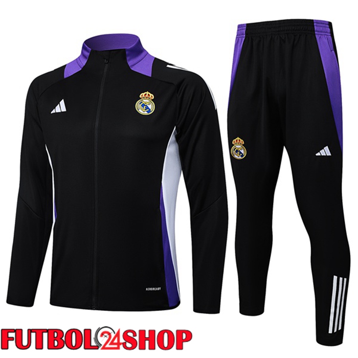 Chandal Equipos De Futbol - Chaqueta Real Madrid Negro 2025/2026