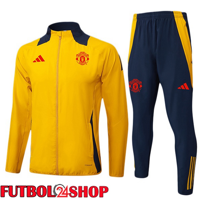 Chandal Equipos De Futbol - Chaqueta Manchester United Amarillo 2025/2026