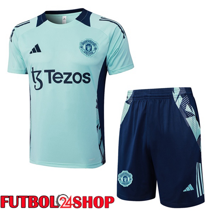 Camiseta Entrenamiento Manchester United + Cortos Verde 2025/2026