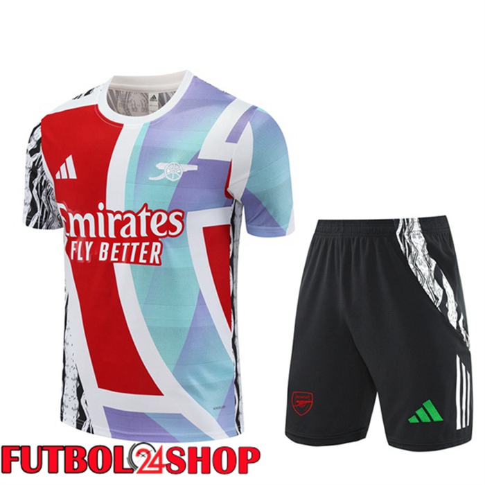 Camiseta Entrenamiento Arsenal + Cortos Rojo Blanco 2025/2026