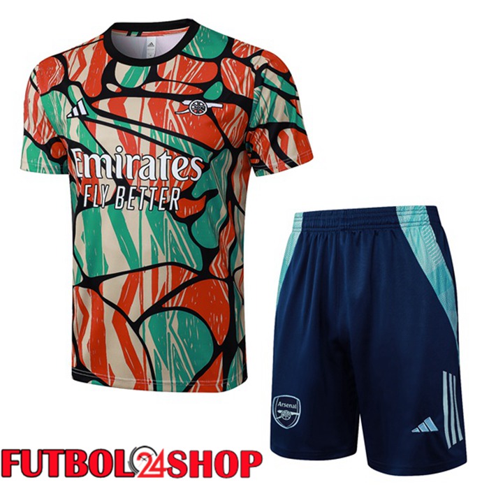 Camiseta Entrenamiento Arsenal + Cortos Rojo Verde 2025/2026