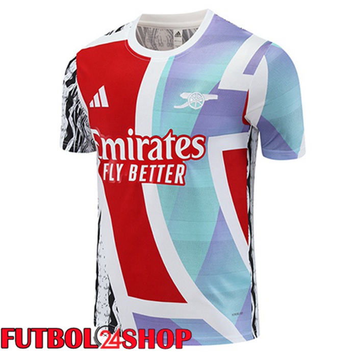 Camiseta Entrenamiento Arsenal Rojo Blanco 2025/2026