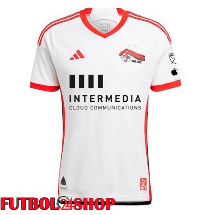 Camisetas De Futbol San Jose Earthquakes Segunda Blanco 2025/2026