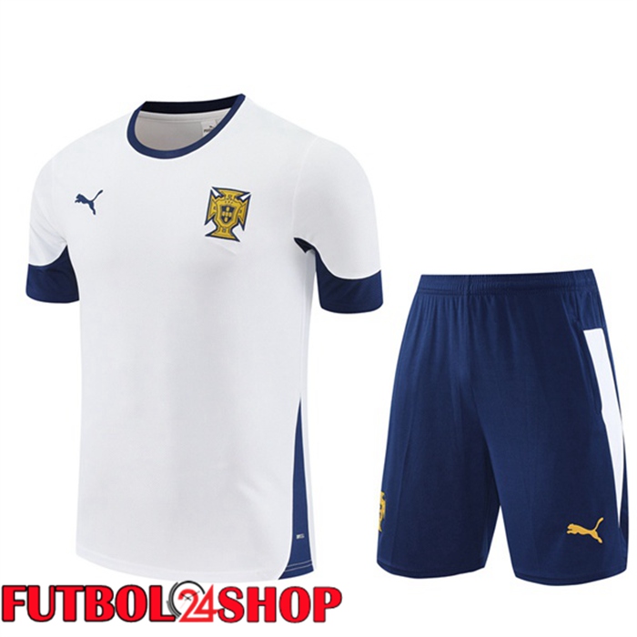 Camiseta Entrenamiento Portugal + Cortos Blanco 2025/2026
