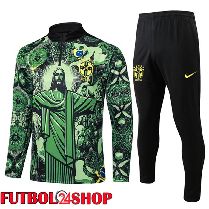 Chandal Equipos De Futbol Brasil Verde Negro 2025/2026