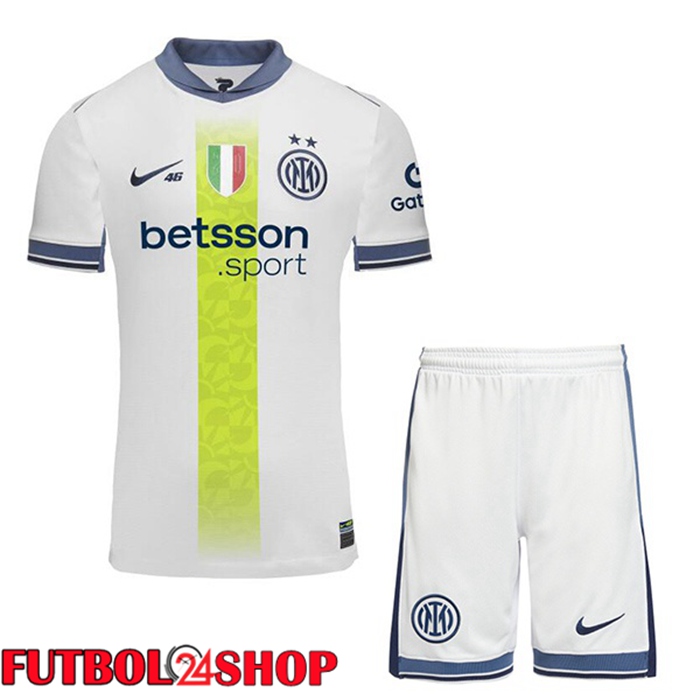 Camisetas De Futbol Inter Milan Ninos Segunda Edición Especial Blanco 2024/2025