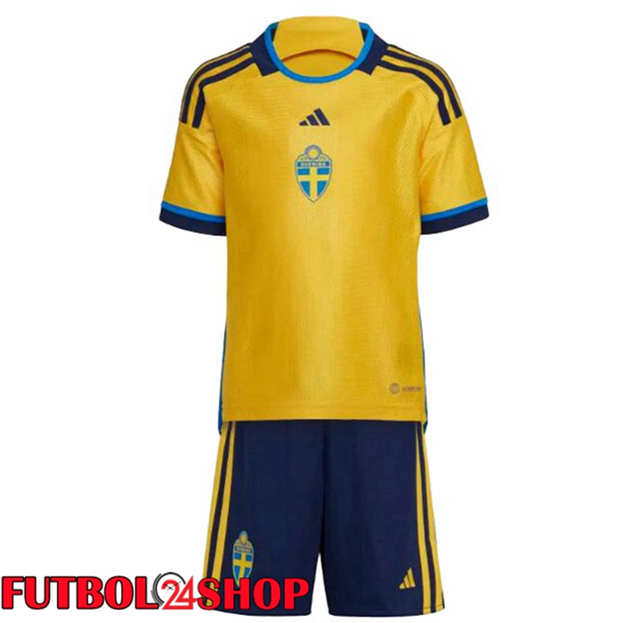 Primera Camiseta Suecia Niño Amarillo 2022/2023