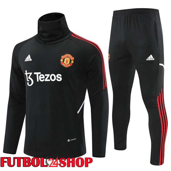 Chandal Futbol Manchester United Cuello Alto Negro 22/23