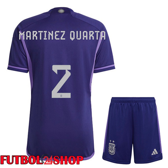 Camisetas De Futbol Argentina (FOYTH 2) Ninos Segunda Púrpura Copa Del Mundo 2022