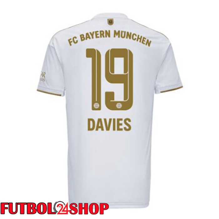 Segunda Camiseta Bayern Munich (Davies 19) Blanco 22/23