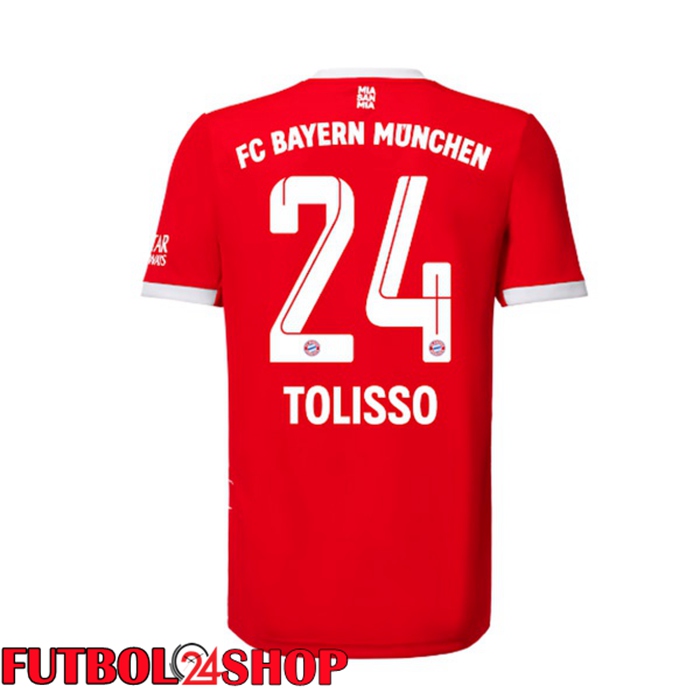 Primera Camiseta Bayern Munich (Tolisso 24) Rojo 2022/2023