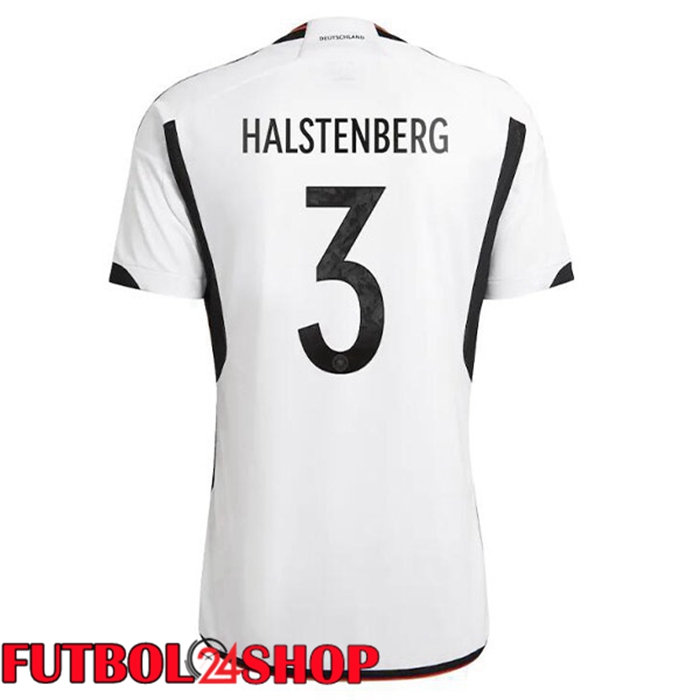 Primera Camiseta Alemania (HALSTENBERG 3) Negro Blanco 22/23