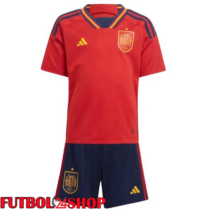 Primera Camiseta España Niño Roja Copa del mundo 2022