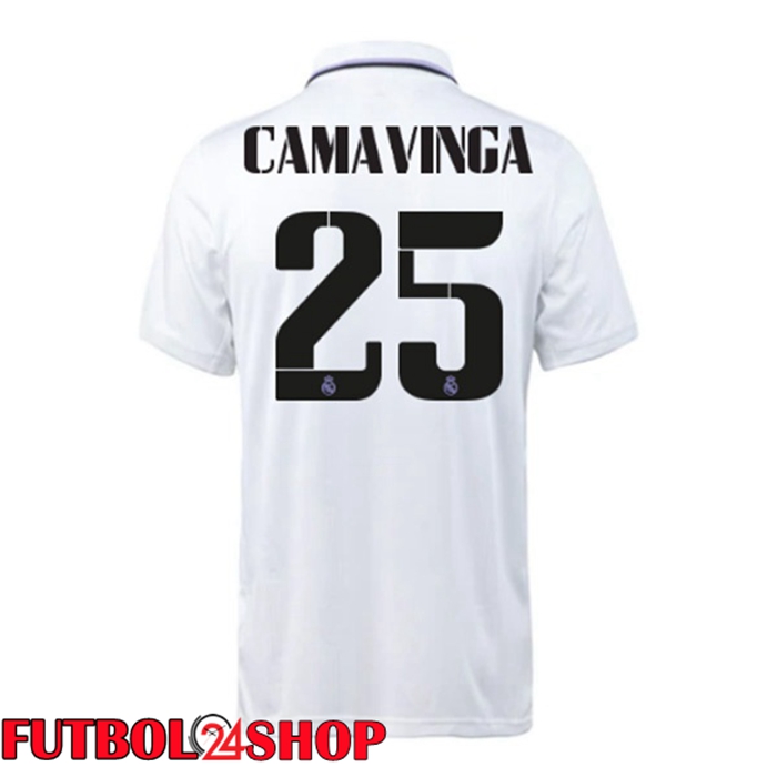 Primera Camiseta Real Madrid (Camavinga 25) Blanco 2022/2023