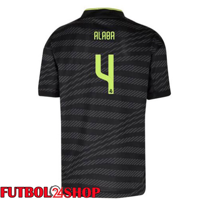 Tercera Camiseta Real Madrid (Alaba 4) Negro 2022/2023