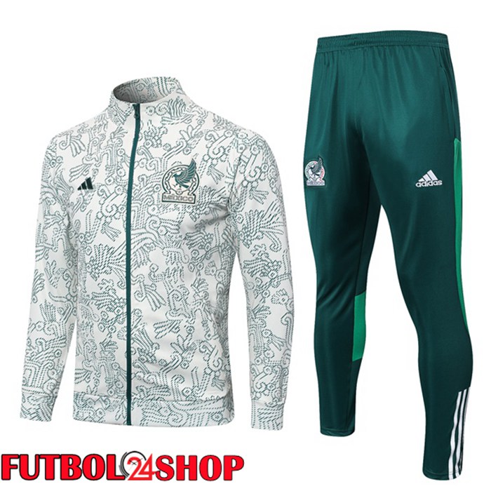 Chandal Equipos De Futbol - Chaqueta México Blanco Verde 2023/2024