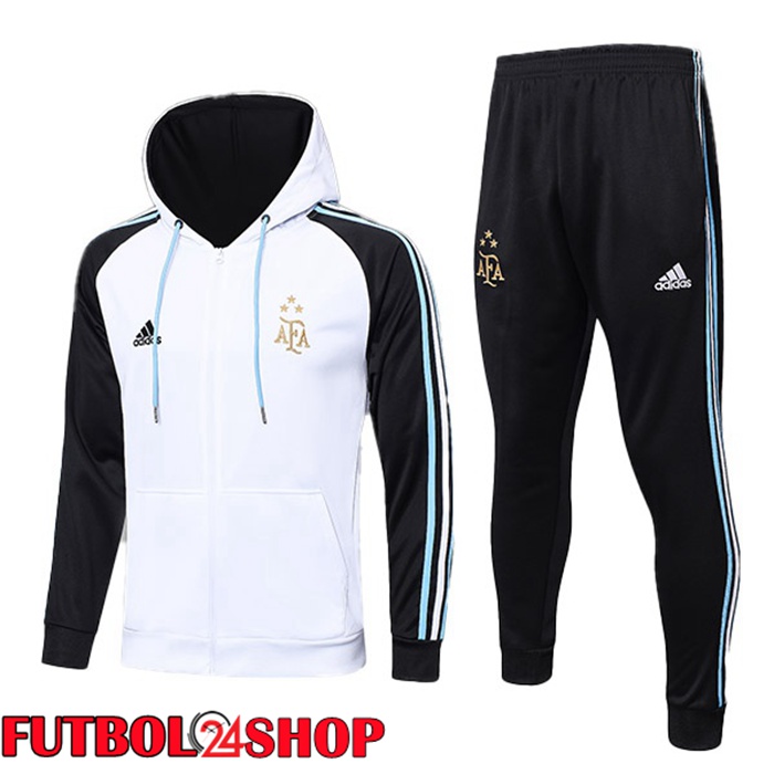Chaqueta Con Capucha Chandal Argentina Blanco 2023/2024