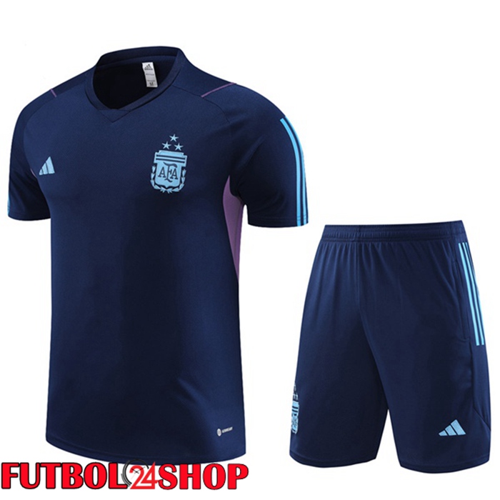 Camiseta Entrenamiento Argentina + Cortos Azul Real 2023/2024