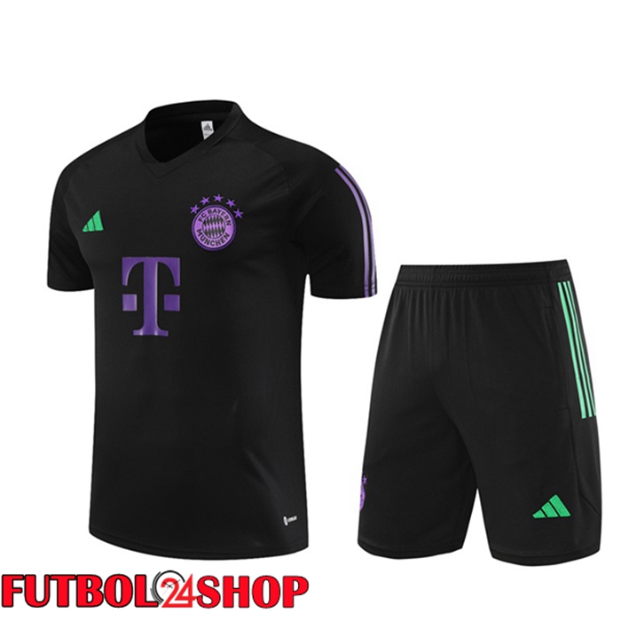 Camiseta Entrenamiento Bayern Munich + Cortos Negro 2023/2024