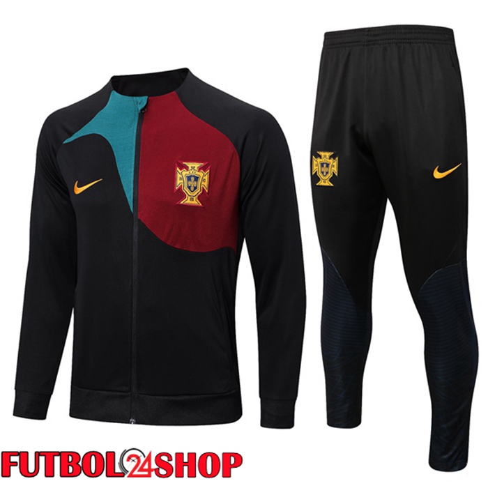Chandal Equipos De Futbol - Chaqueta Portugal Negro 2022/2023