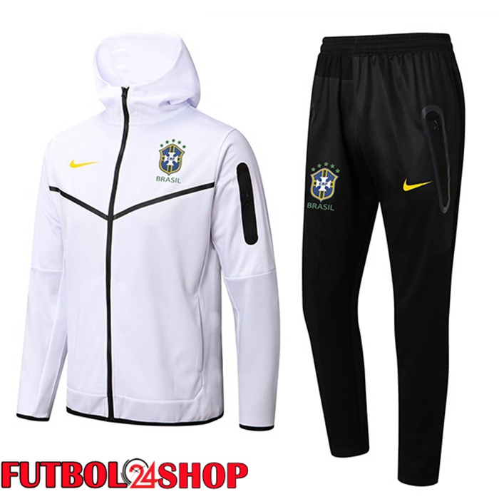 Chaqueta Con Capucha Chandal Brasil Blanco 2022/2023