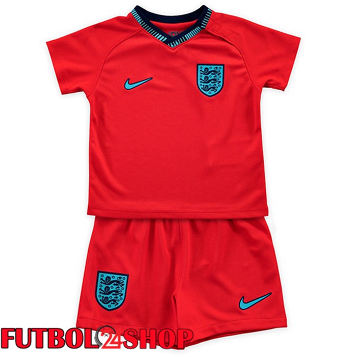 Segunda Camiseta Inglaterra Ninos Rojo Copa del mundo 2022