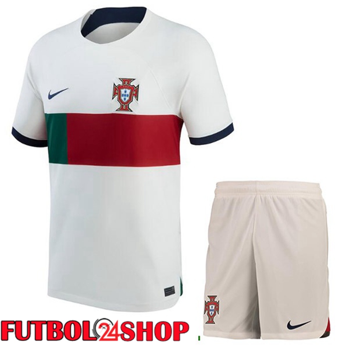 Segunda Camiseta Portugal Ninos Copa del mundo 2022