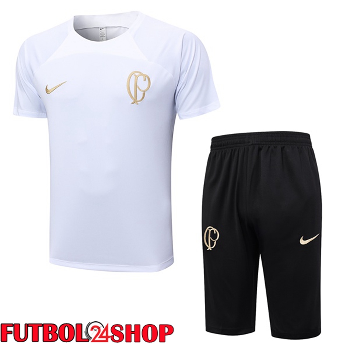 Camiseta Entrenamiento Corinthians + Cortos Blanco 2023/2024